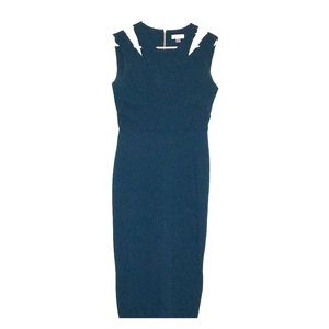 Calvin Klein teal cut out dress